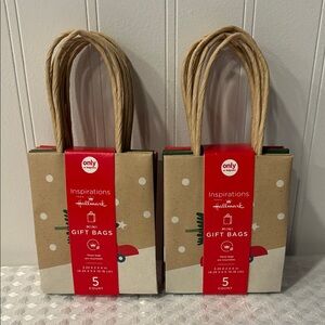 Hallmark Red and Brown Mini Gift Bags
